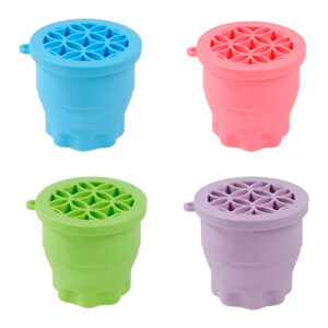 Limpador Organizador Pincéis Silicone Retrátil Limpeza Modelo:Verde