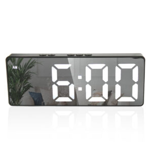 Relogio Despertador Digital LED USB Pilha Portatil Alarme Cabeceira Cores:Preto