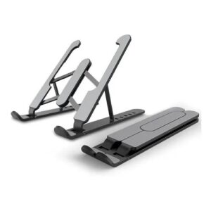 Suporte Portatil Ajustavel Para Notebook Com 6 Niveis Cores:Preto