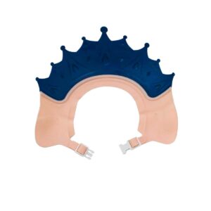 Chapeu Para Banho Bebe Viseira Anti Shampoo Protetor Para Olhos Coroa Cor:Amarelo