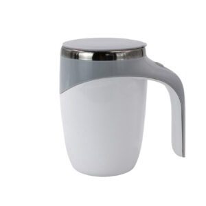 Caneca Mixer Misturadora Magnetica Copo Termico 380 ml Com Tampa A Pilha Cor:Branco