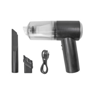 Mini Aspirador De Po Sem Fio Portatil Limpa Tudo Casa Carro Vacuo Cor:Preto