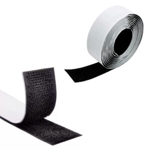 Fita Fecho Adesivo 25mm X 2 Metros Macho E Fêmea Forte Cor:Preto