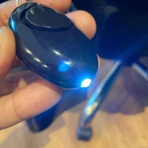 Alarme Apito De Emergencia Pessoal Chaveiro De Segurança Com Lanterna Branco Cor:Azul