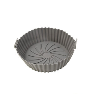 Forro Para Air Fryer De Silicone Forma Reutilizavel Antiaderente Cores:Cinza