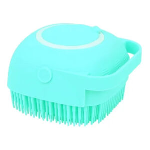 Esponja De Silicone Para Banho Massageador Dispenser Shampoo Sabonete Escova Crianças Adultos e Pets Cor:Verde