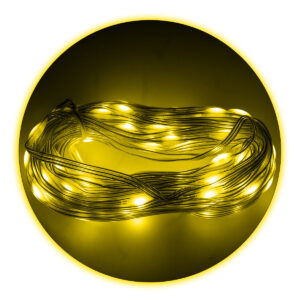 Led Pisca Linha Com 30 Metros Lâmpadas Tomada 8 Modos Natal Ano Novo Cor:Amarelo
