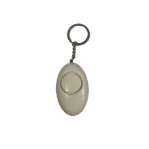 Alarme Apito De Emergencia Pessoal Chaveiro De Segurança Com Lanterna Branco Cor:Rosa