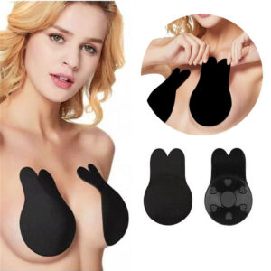 Sutiã Adesivo Levanta Seio Invisible Pushup Orelha De Coelho Preto Tamanho:XXL