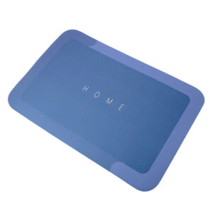 Tapete Superabsorvente de Secagem Rapida Antiderrapante Retangular Cor:Azul