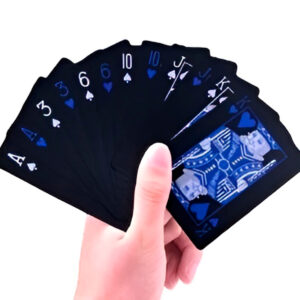 Baralho Black Poker Cartas Jogos Resistente à Água Cor:Azul