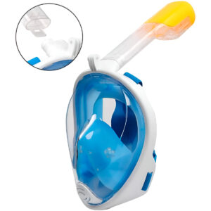 Máscara de Mergulho com Snorkel Central Piscina Natação Cor:Azul