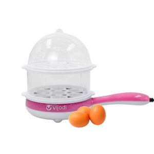 Cozedor De Ovos Portatil Eletrico Cozinha A Vapor 14 Ovos 110v Cor:Rosa