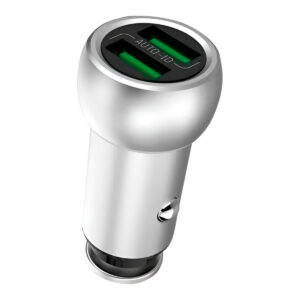 Carregador Fonte Veicular USB Porta Dupla com Cabo