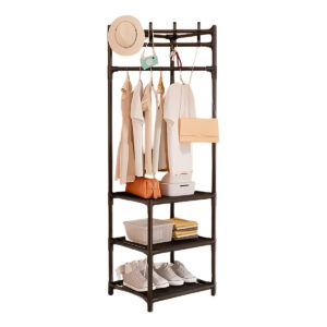 Estante Cabideiro de Canto Vertical Organizador Sapatos Roupas