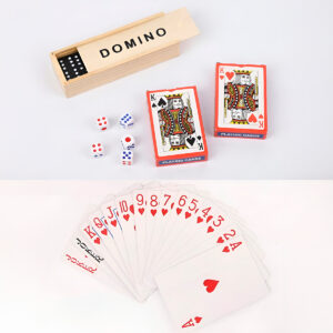 Kit Baralho Dados Dominó Jogos Diversão Entretenimento
