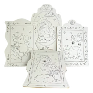 Brinquedo Kit de Pintura Infantil Cavalete Avental Tema:Unicórnio